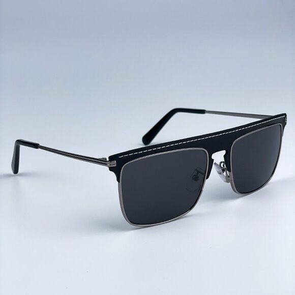 NEW Loewe LW40006U 20A Metal Black Leather Grey Aviator Unisex Sunglasses main image 8